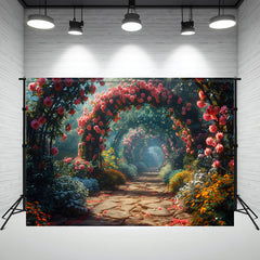 Romantic Infinite Flower Arch Wedding Backdrop - Layoris