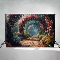 Romantic Infinite Flower Arch Wedding Backdrop - Layoris