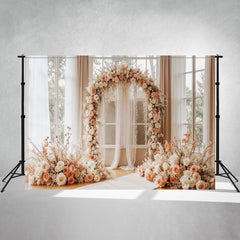 Flower Arch Curtain Wedding Photo Backdrop - Layoris