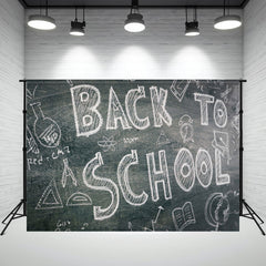 Back To School Written On Blackboard Backdrop - Layoris