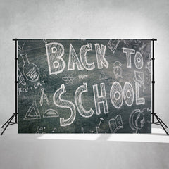 Back To School Written On Blackboard Backdrop - Layoris
