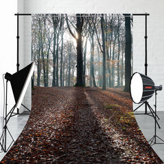 Autumn Forest Fallen Leaves Ground Sweep Backdrop - Layoris