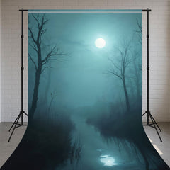 Night Dead Tree Moon River Sweep Backdrop - Layoris