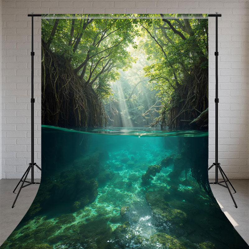 The Lake Depths And The Woods Sweep Backdrop - Layoris