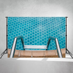 Swimming Pool Portrait Photo Studio Backdrop - Layoris