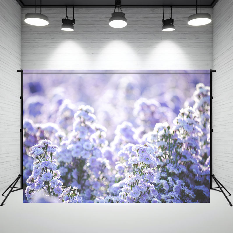 Purple Flower Landscape Photography Backdrop - Layoris