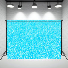 Blue Water Ripples Swimming Pool Photo Backdrop - Layoris