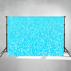 Blue Water Ripples Swimming Pool Photo Backdrop - Layoris