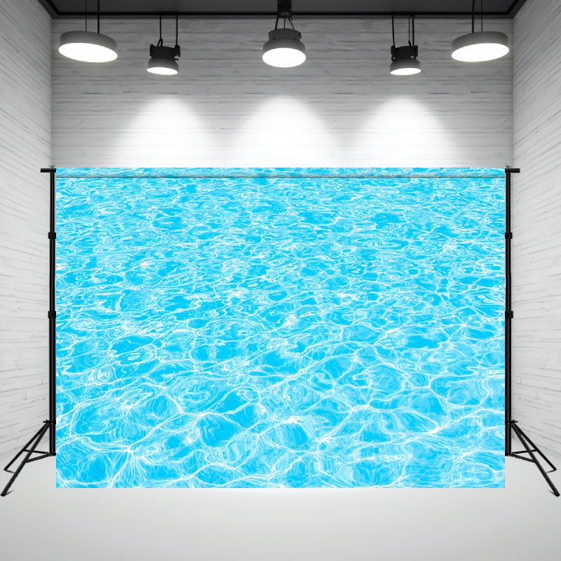 Blue Water Ripple Portrait Photo Backdrop - Layoris