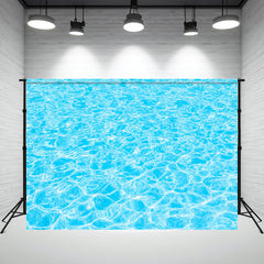Blue Water Ripple Portrait Photo Backdrop - Layoris