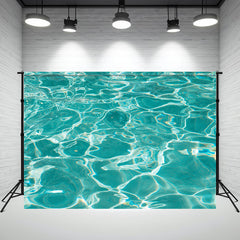 Teal Water Ripples Swimming Pool Studio Backdrop - Layoris