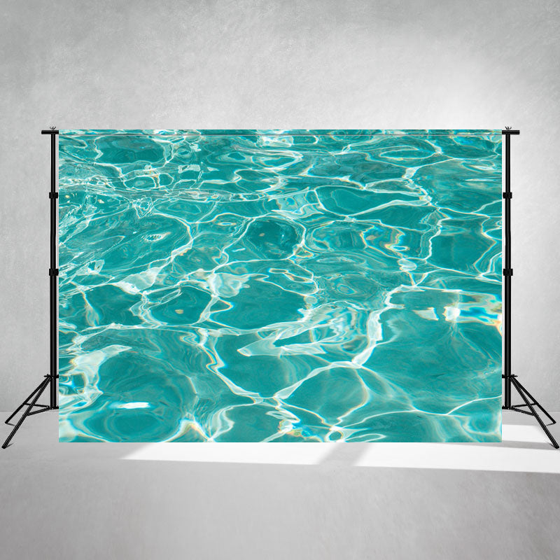 Teal Water Ripples Swimming Pool Studio Backdrop - Layoris