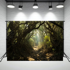 The Primeval Forest With Tangled Tree Roots Backdrop - Layoris