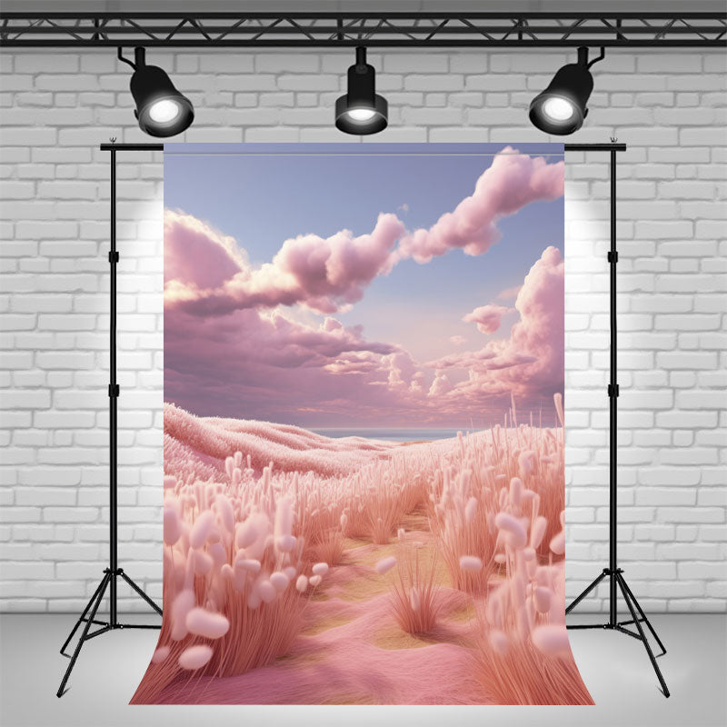 Dreamy Pink World Prtrait Photography Backdrop - Layoris