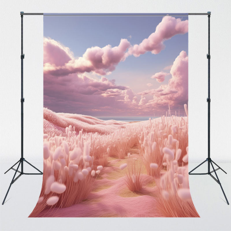 Dreamy Pink World Prtrait Photography Backdrop - Layoris