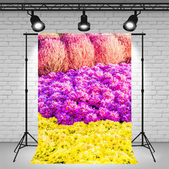 Bright Colorful Flower Sea Lady Photography Backdrop - Layoris