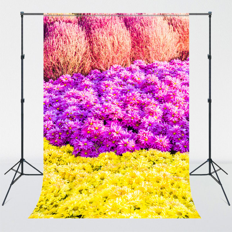 Bright Colorful Flower Sea Lady Photography Backdrop - Layoris