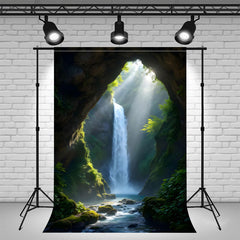 Cave Waterfall Landscape Photography Backdrop - Layoris