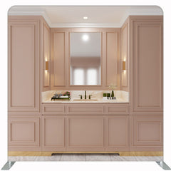 Dusty Pink House Wash Basin Square Tension Backdrop - Layoris