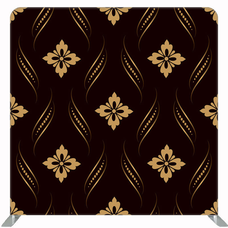 Golden Pattern Ribbon Double Sided Backdrop - Layoris