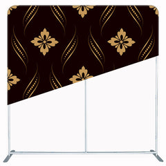 Golden Pattern Ribbon Double Sided Backdrop - Layoris