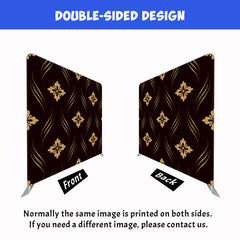 Golden Pattern Ribbon Double Sided Backdrop - Layoris