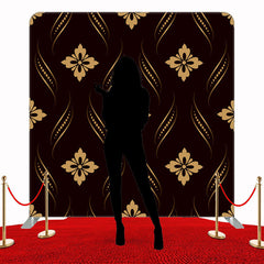 Golden Pattern Ribbon Double Sided Backdrop - Layoris