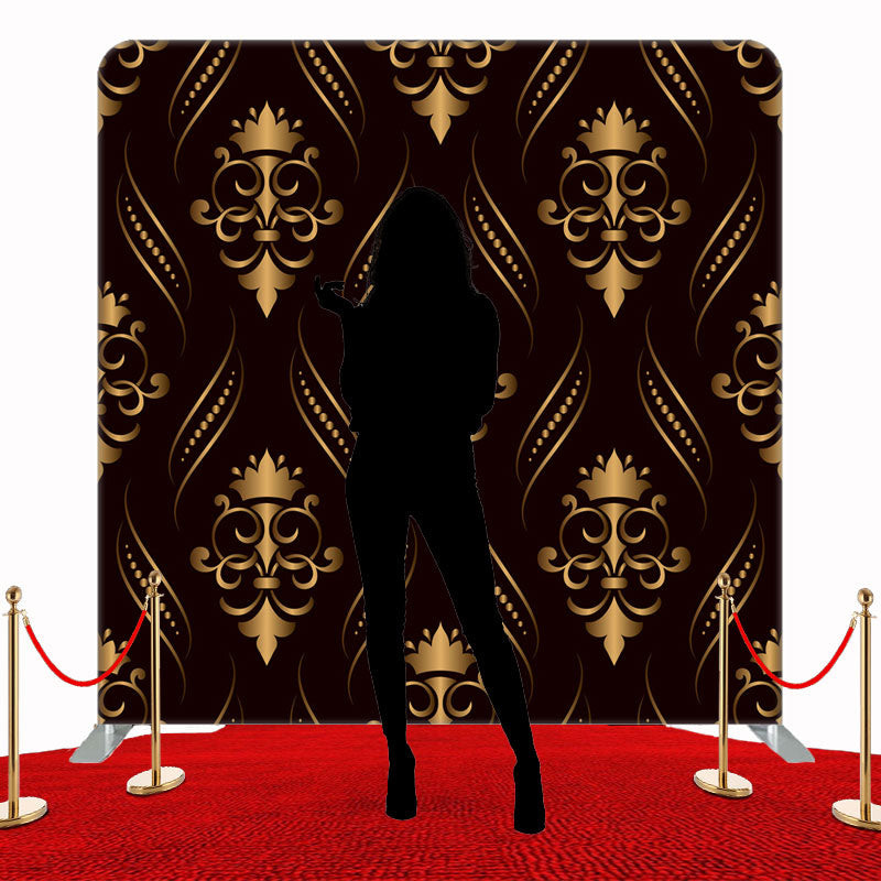 Black And Gold Simple Double Sided Backdrop - Layoris