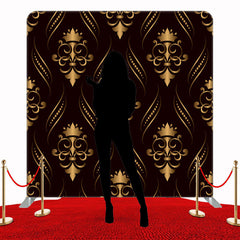 Black And Gold Simple Double Sided Backdrop - Layoris