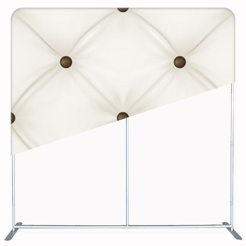 Cream Leather Sofa Texture Double Sided Backdrop - Layoris