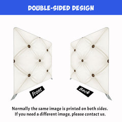 Cream Leather Sofa Texture Double Sided Backdrop - Layoris