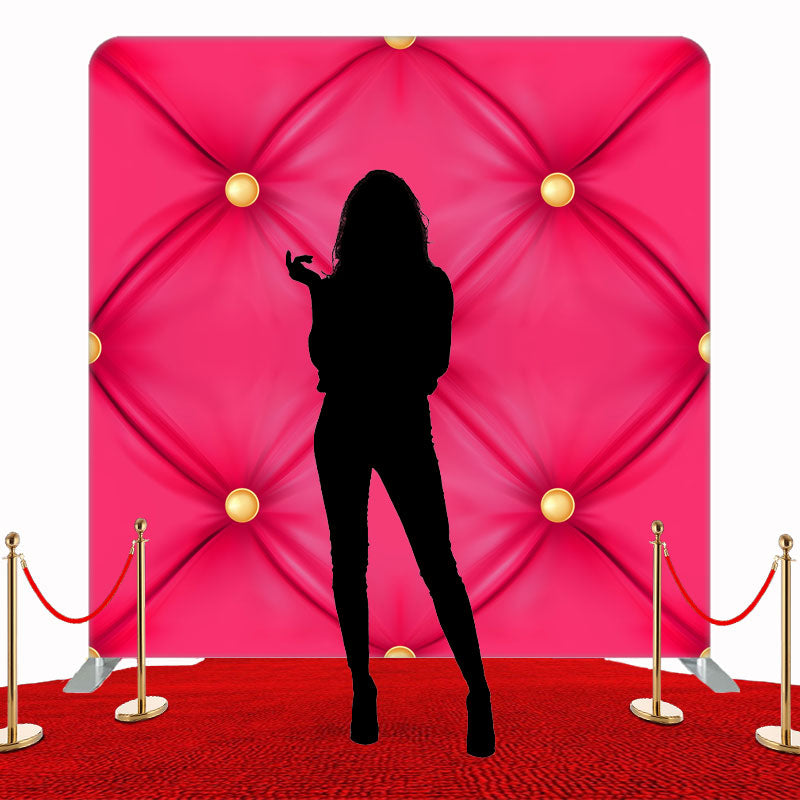 Pink Sofa Texture Double Sided Backdrop - Layoris