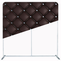 Black Plaid Sofa Texture Double Sided Backdrop - Layoris