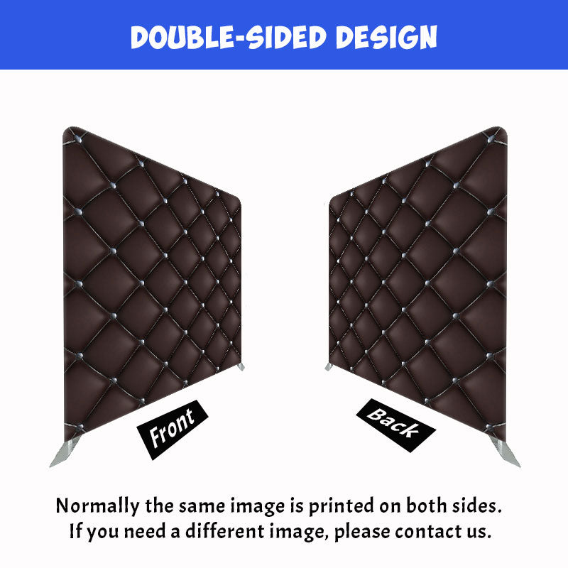 Black Plaid Sofa Texture Double Sided Backdrop - Layoris