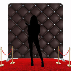 Black Plaid Sofa Texture Double Sided Backdrop - Layoris