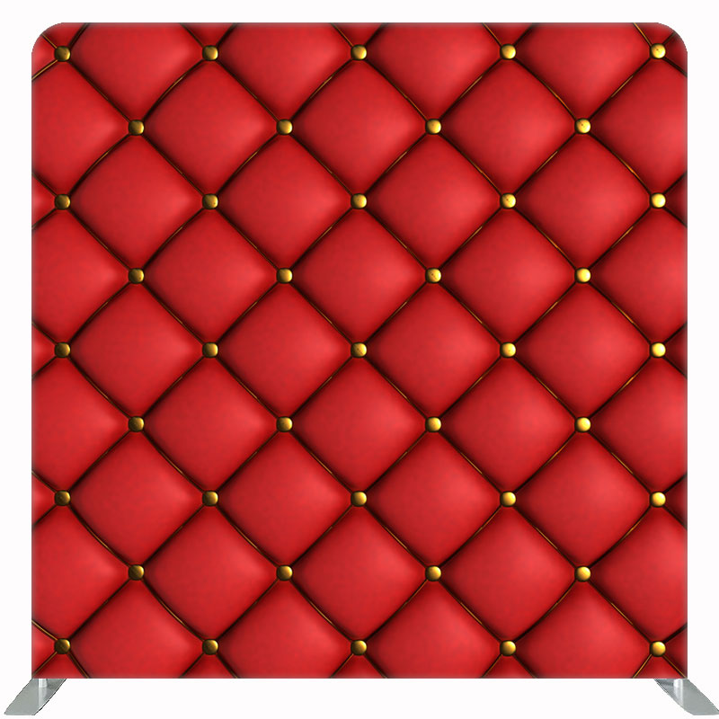 Red Plaid Sofa Texture Double Sided Backdrop - Layoris
