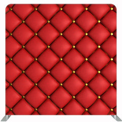 Red Plaid Sofa Texture Double Sided Backdrop - Layoris