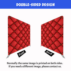 Red Plaid Sofa Texture Double Sided Backdrop - Layoris