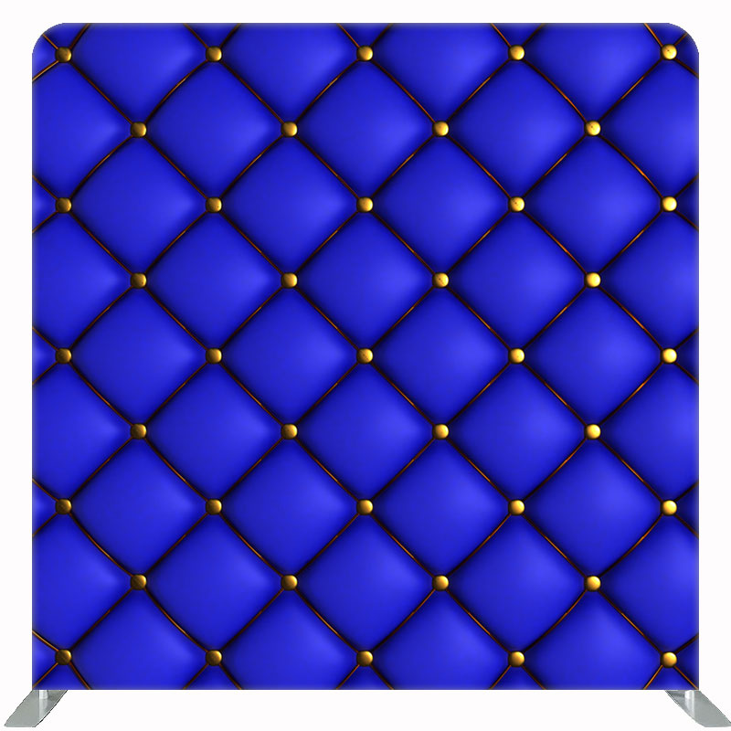 Blue Leather Sofa Texture Double Sided Backdrop - Layoris