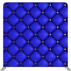 Blue Leather Sofa Texture Double Sided Backdrop - Layoris
