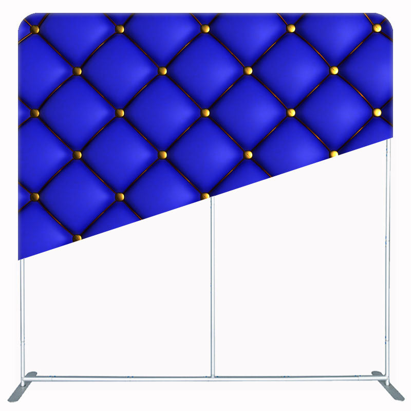 Blue Leather Sofa Texture Double Sided Backdrop - Layoris
