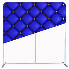 Blue Leather Sofa Texture Double Sided Backdrop - Layoris