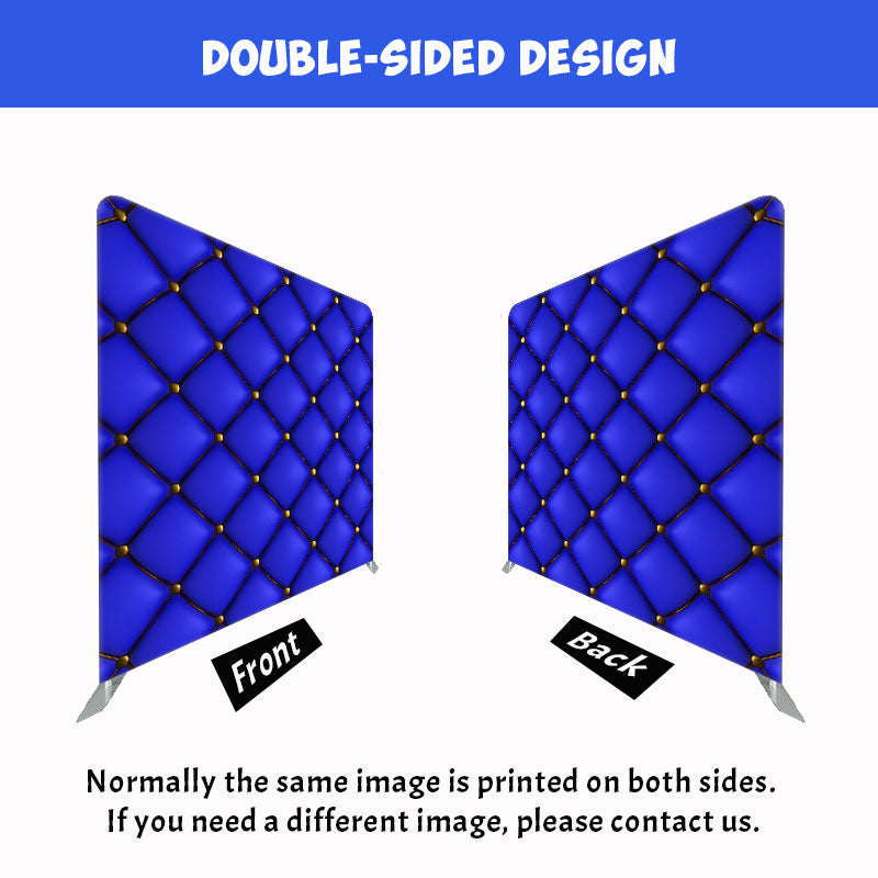 Blue Leather Sofa Texture Double Sided Backdrop - Layoris