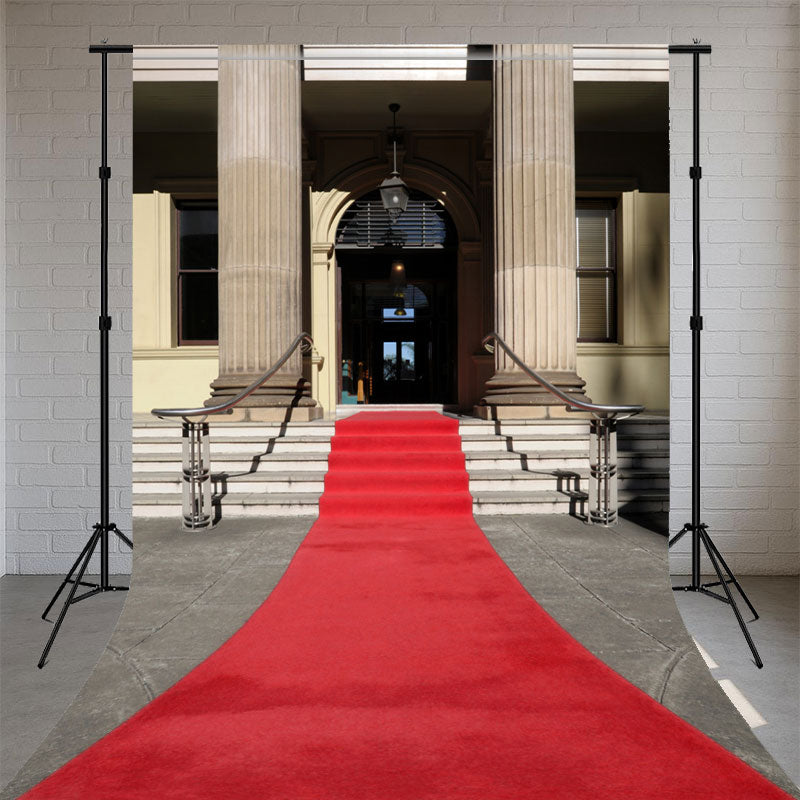 Red Carpet Architectural Sweep Photo Backdrop - Layoris