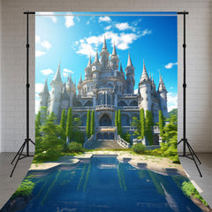 Castle And Its Reflection In The Pond Sweep Backdrop - Layoris