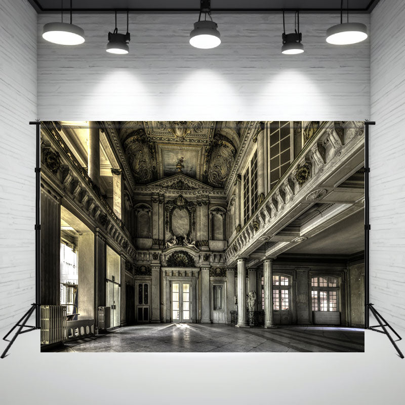 Retro Church Building Photography Backdrop - Layoris