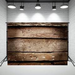 Brown Wooden Plank Center Light Photo Backdrop - Layoris