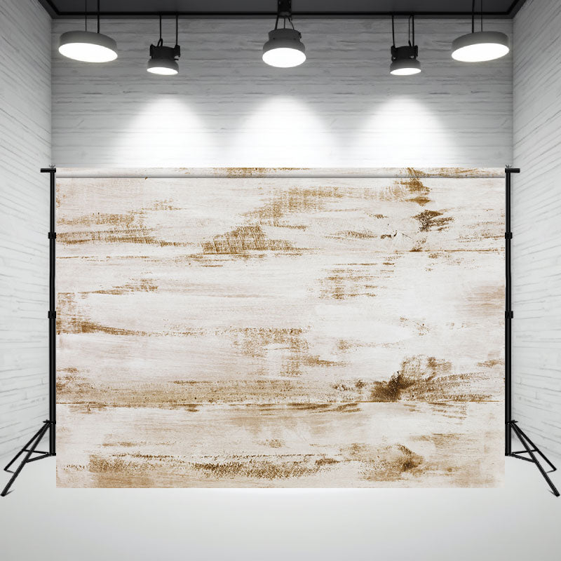 White And Brown Interwoven Wood Photo Backdrop - Layoris
