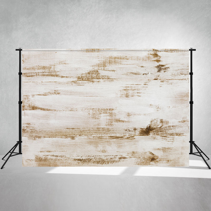 White And Brown Interwoven Wood Photo Backdrop - Layoris