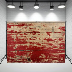 Red Old Wood Texture Photography Backdrop - Layoris
